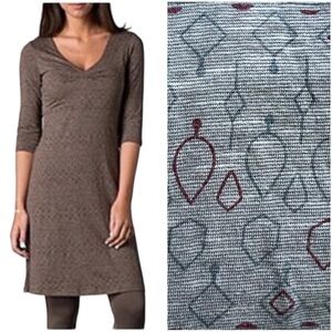 Toad & Co Brown Rosalinda Dress Knee-Length Women's size Large